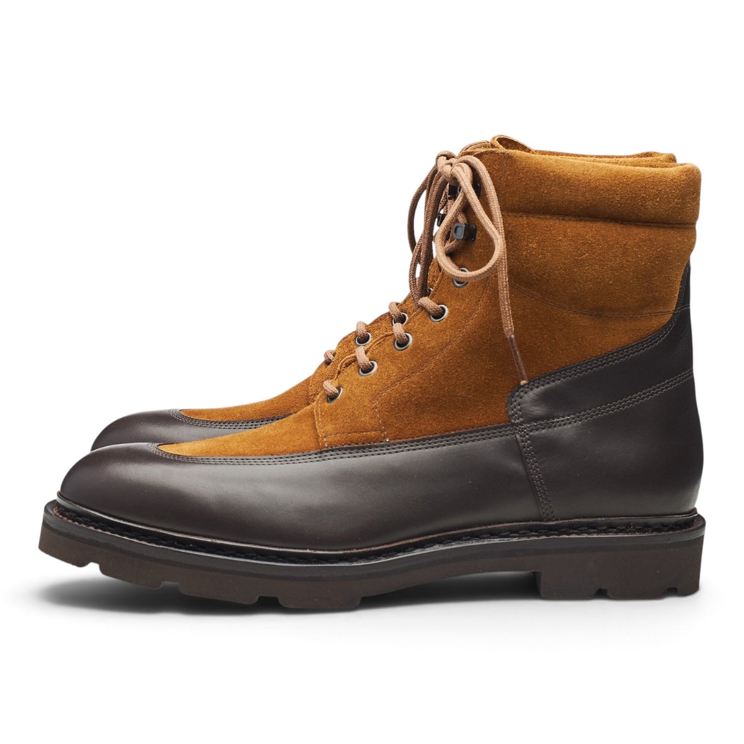 John Lobb Peak bottines cuir daim marron UK 8