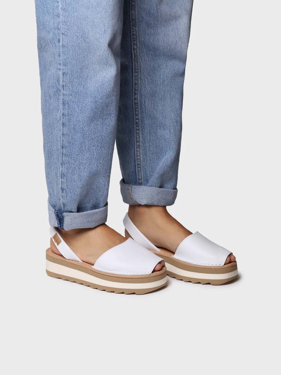 Toni Pons Alaior-P sandales cuir blanc femme compensées