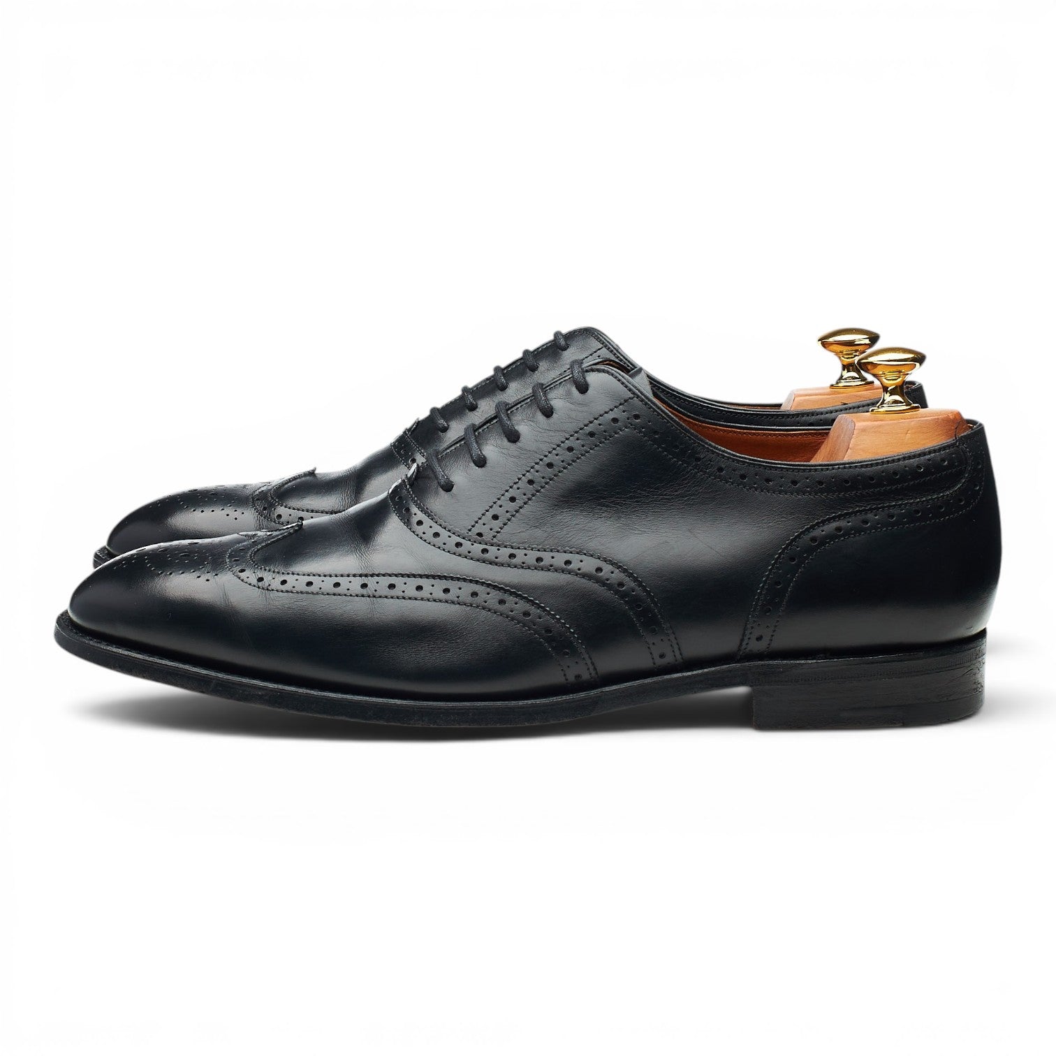Barker Richelieu Brogue cuir noir 9.5 G
