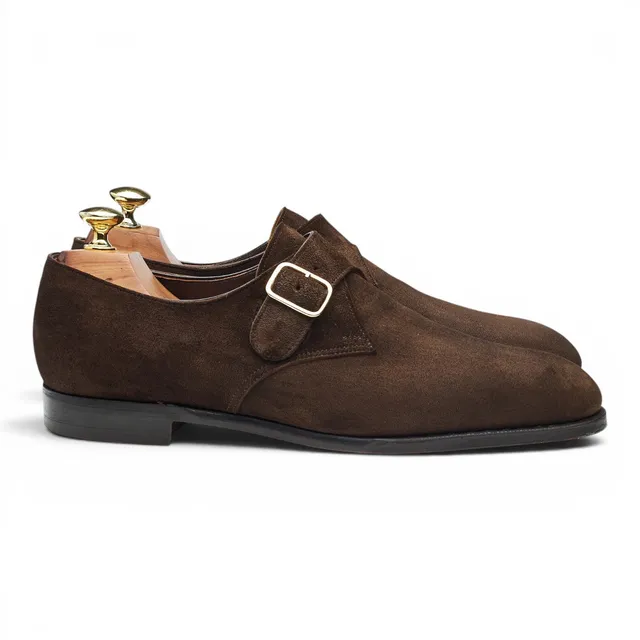 Crockett & Jones Mortimer 2 monk strap daim marron 7.5