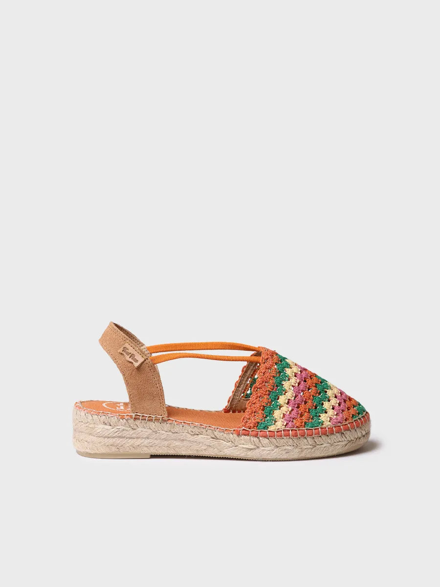 Toni Pons Emilia espadrille crochet multicolore plate