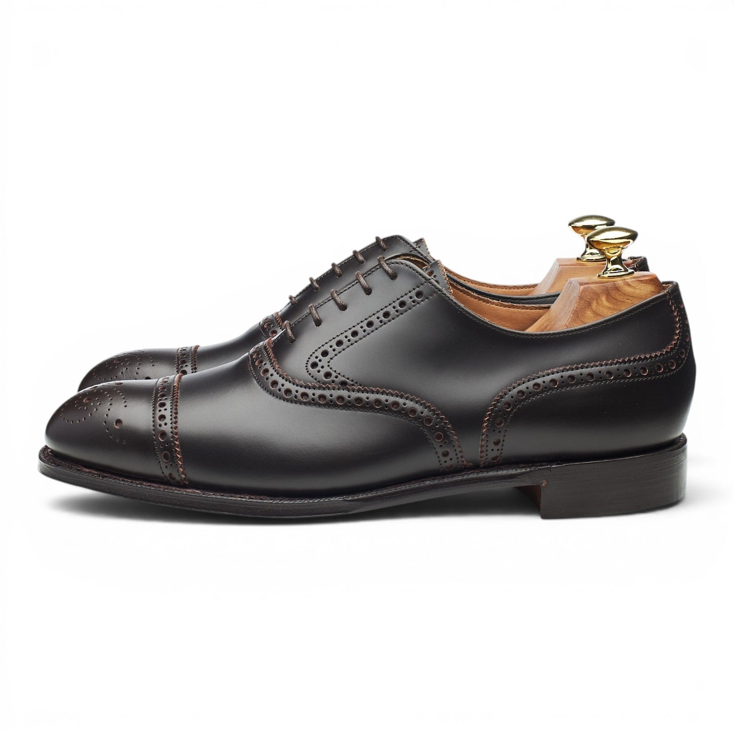 Cheaney 2873 richelieu brogue cuir marron UK 7.5