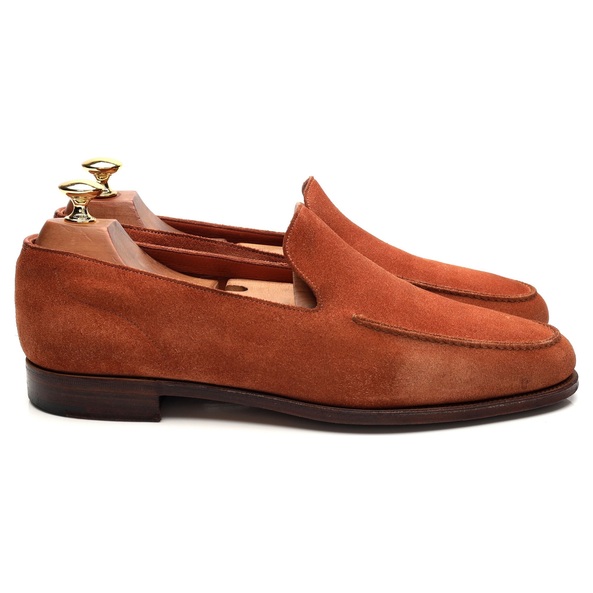Edward Green Islington mocassins daim tan UK 8