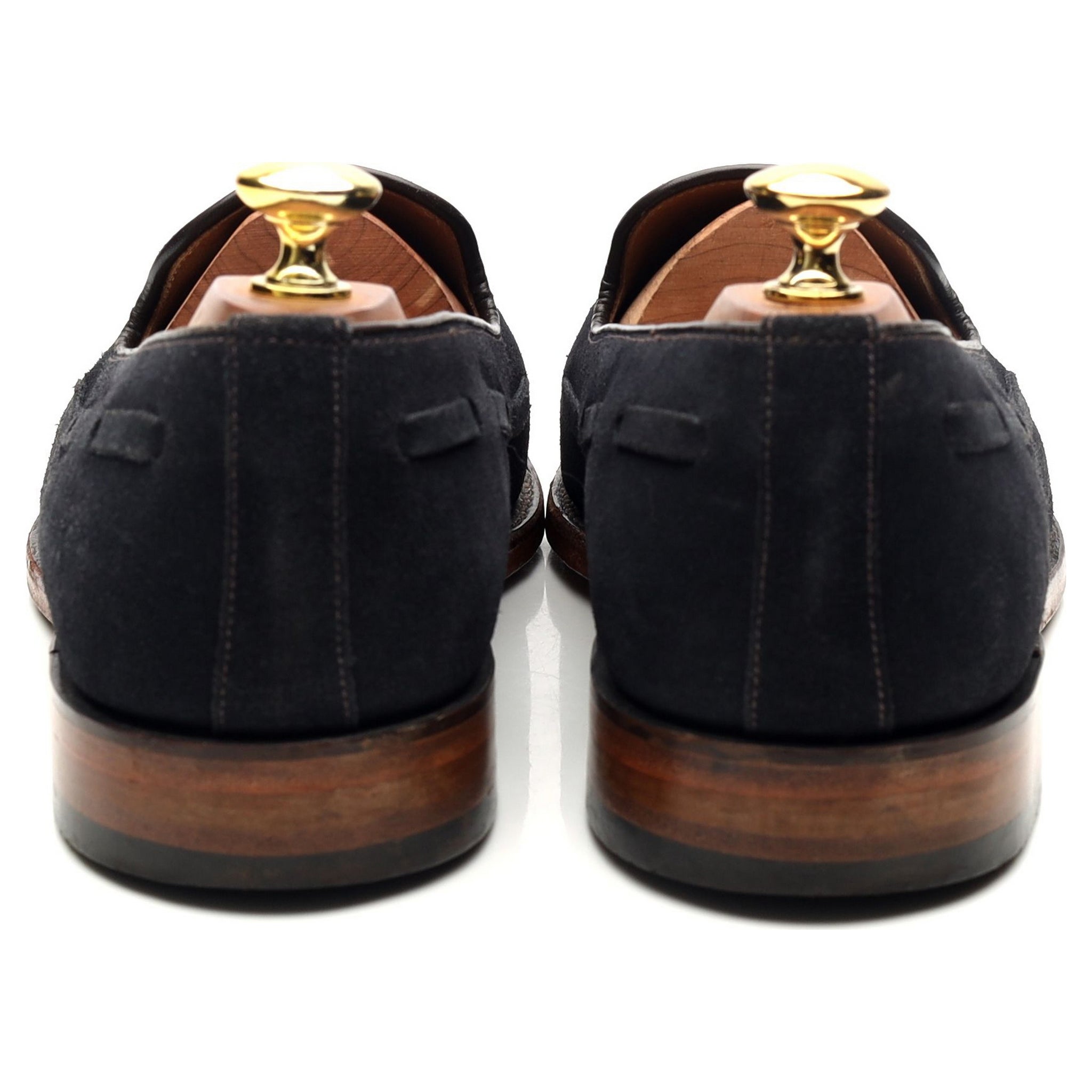 Loake Lincoln mocassins daim bleu marine UK 8