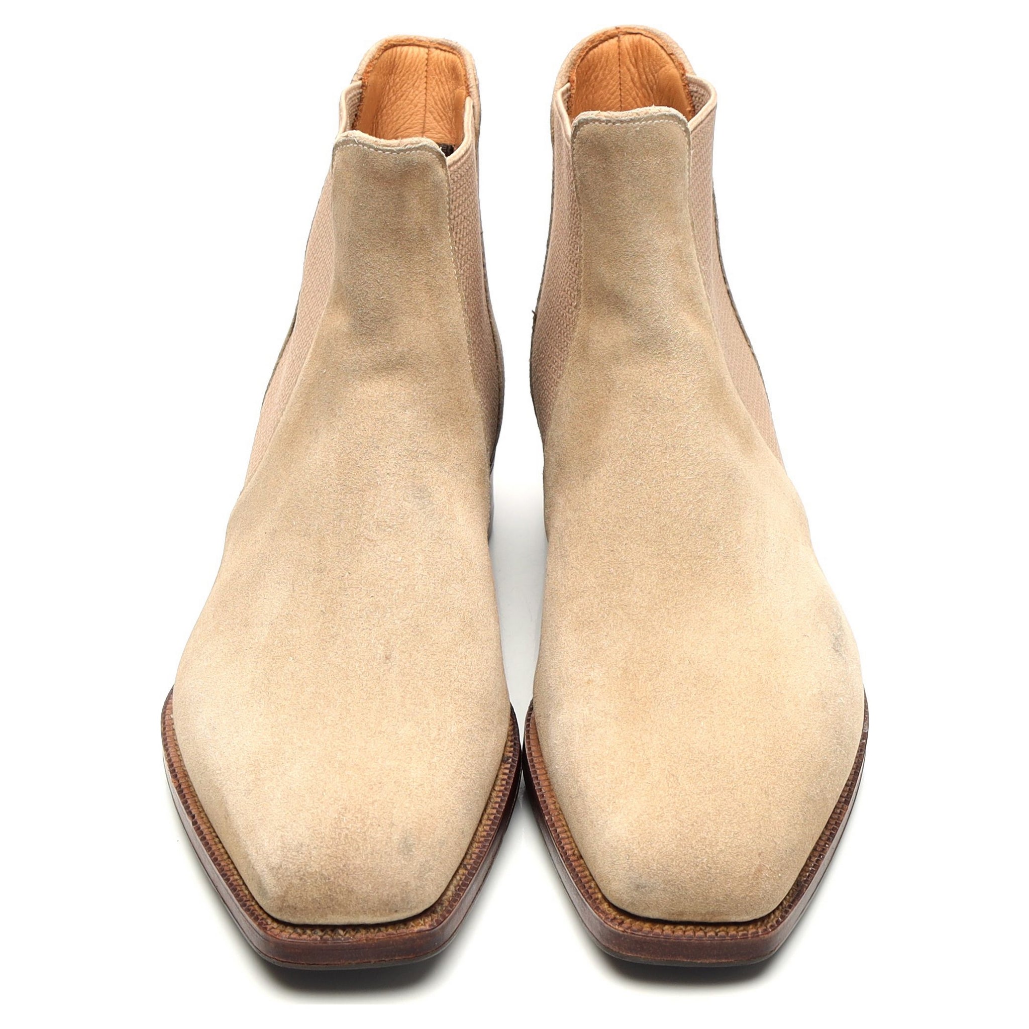 Gaziano & Girling Bespoke boots chelsea daim beige 6 UK