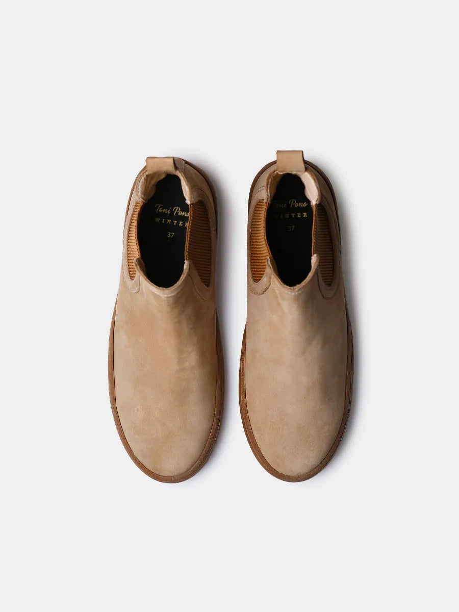 Toni Pons Serra bottine nubuck femme beige
