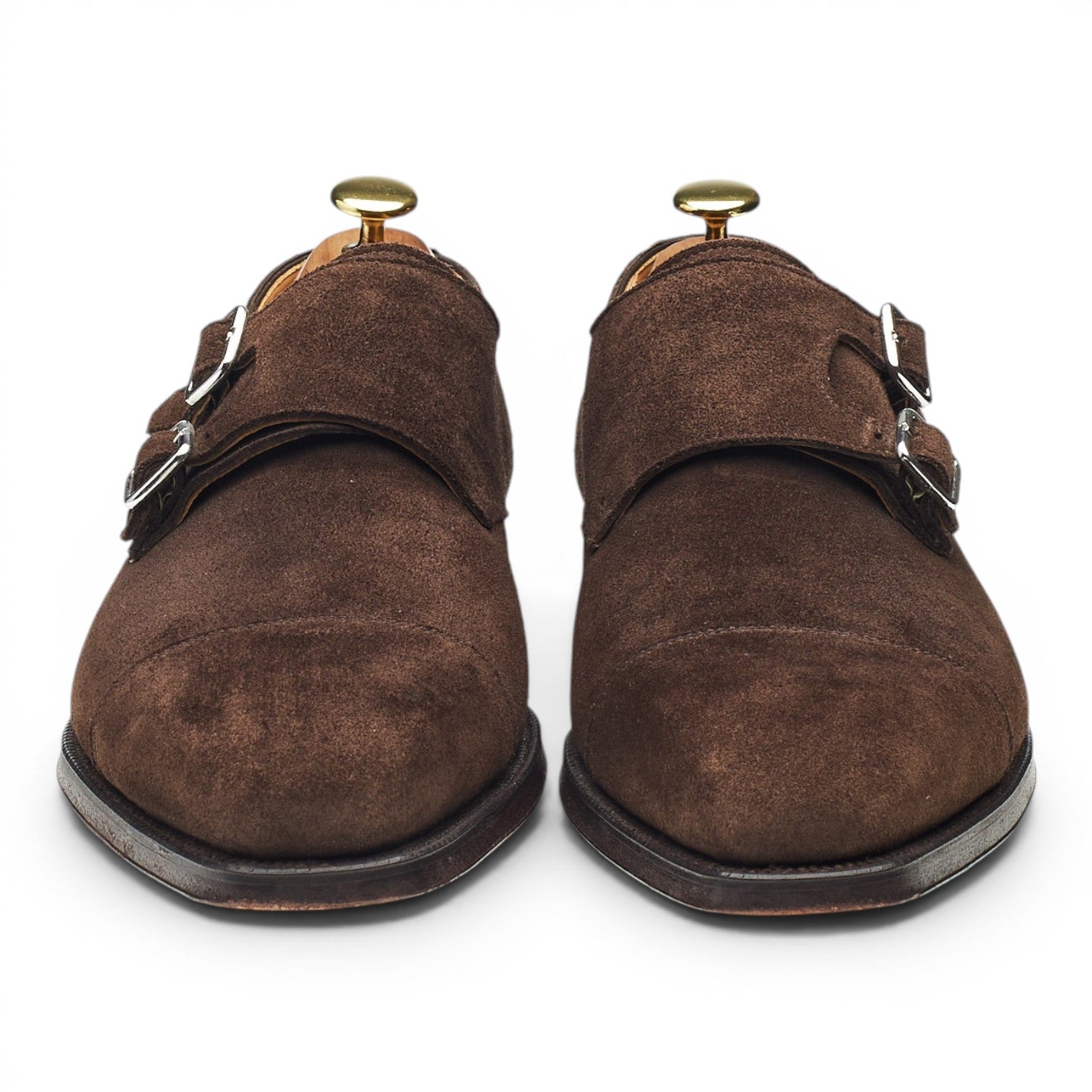 Crockett & Jones Lowndes monk strap daim marron 8.5 UK