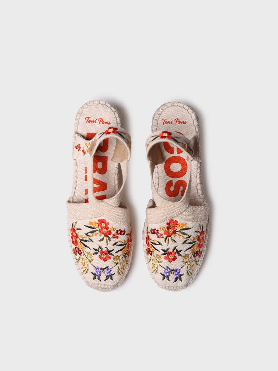 Toni Pons Montjoi espadrilles coton brodé vegan