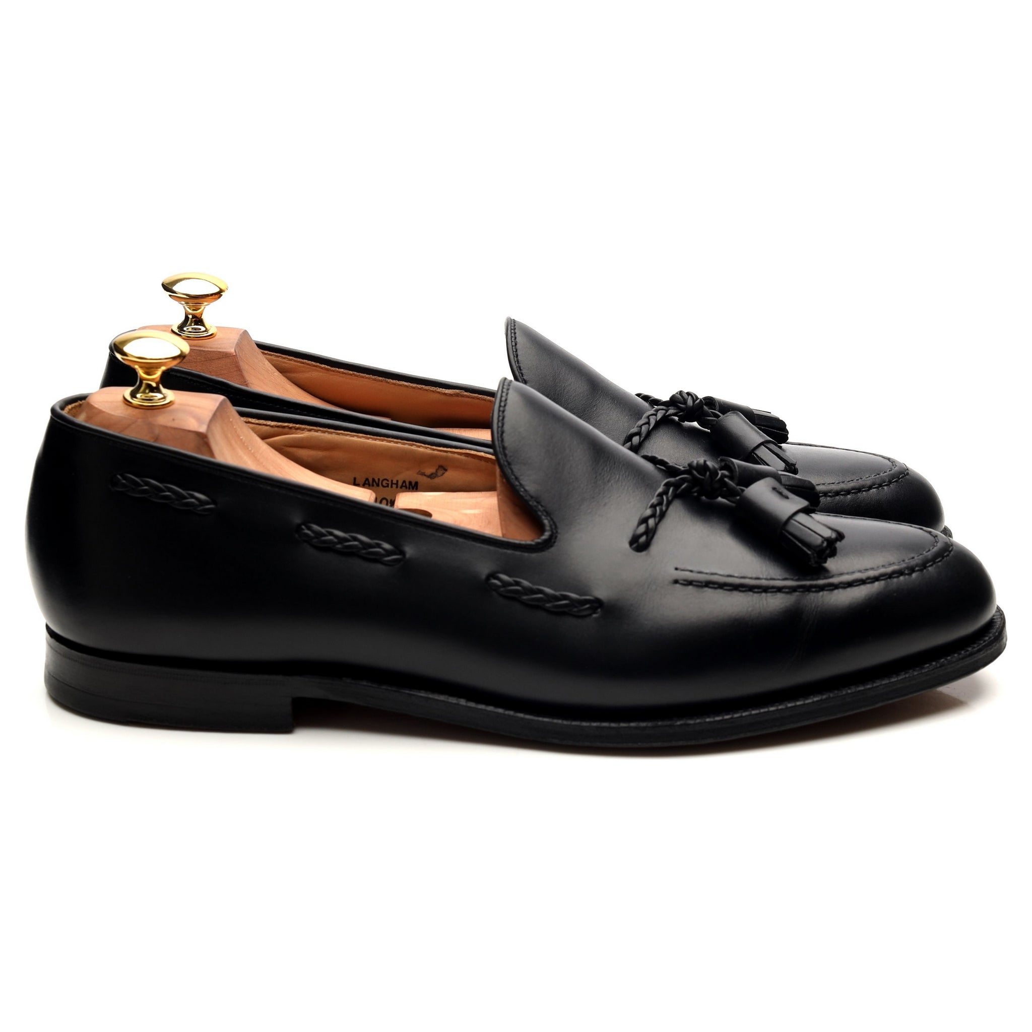 Crockett & Jones Langham mocassins cuir noir UK 10.5
