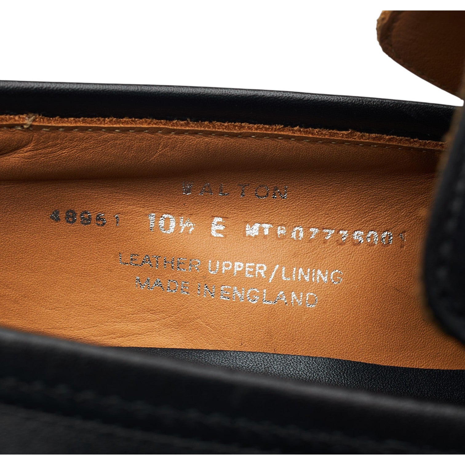 Richard James Walton mocassins cuir noir UK 10.5