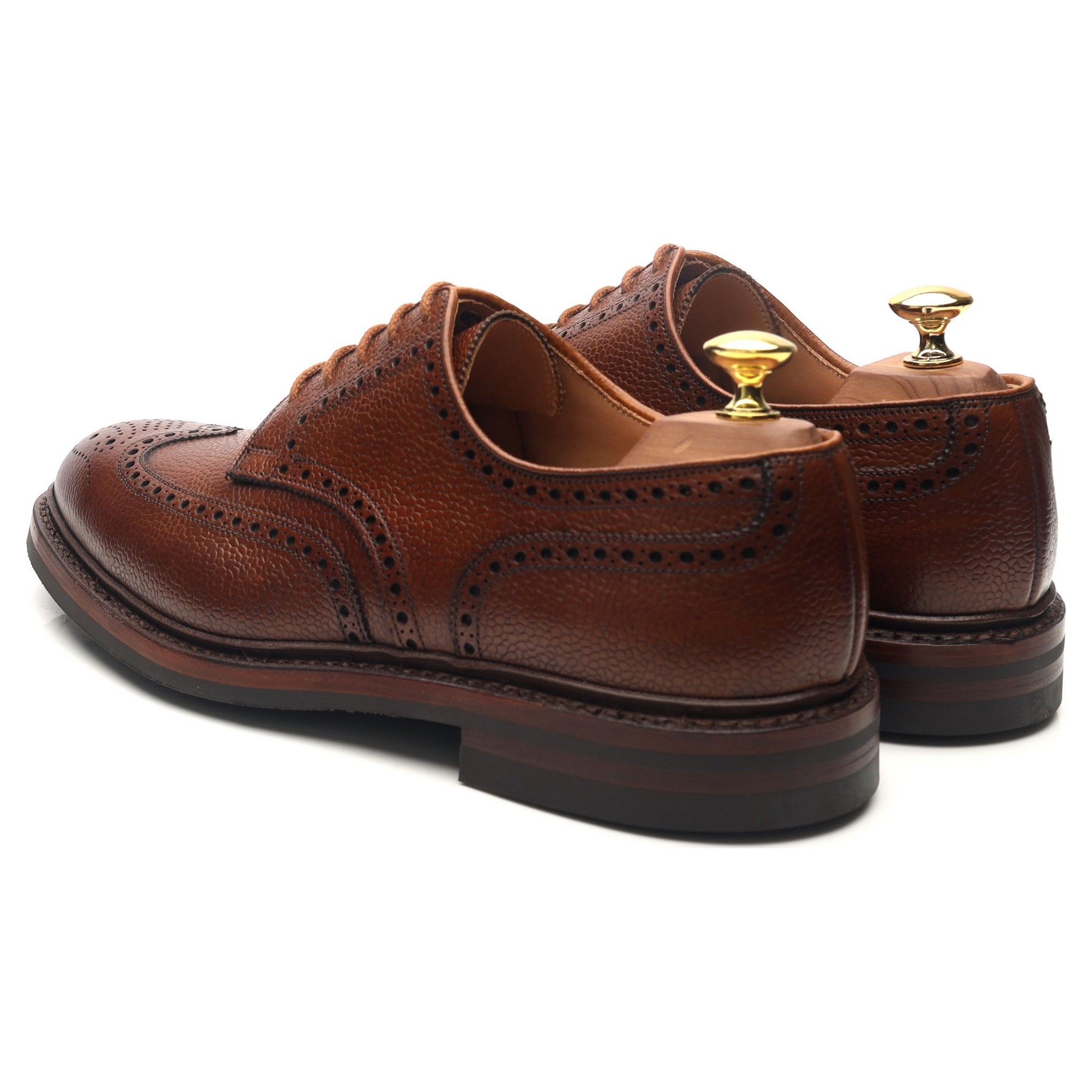 Crockett & Jones Pembroke derby cuir grainé marron UK 8.5