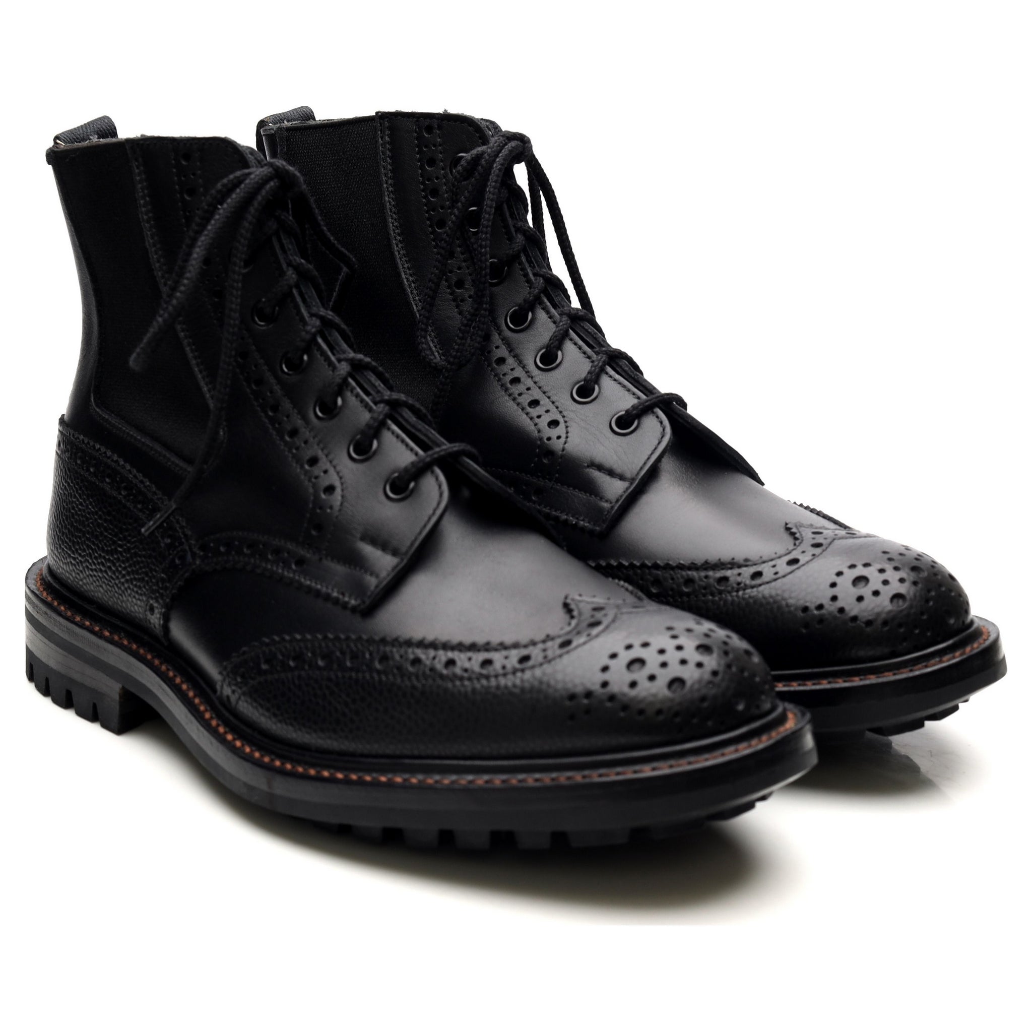 Tricker's Ellis boots cuir noir grainé UK 9