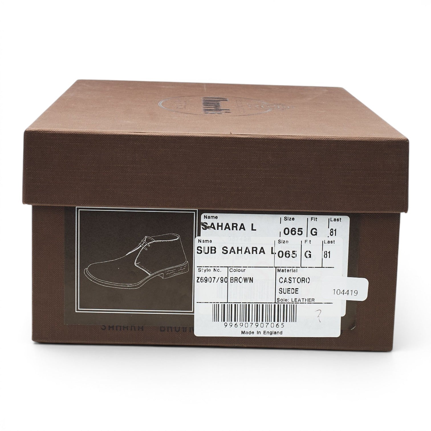 Church's Sahara bottines chukka daim marron 6,5 UK
