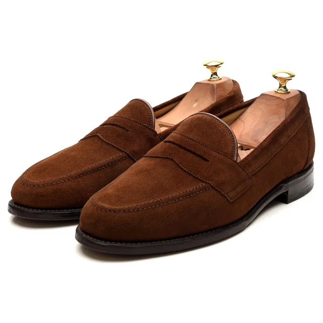 Loake Eton mocassins marron pointure UK 9 suède