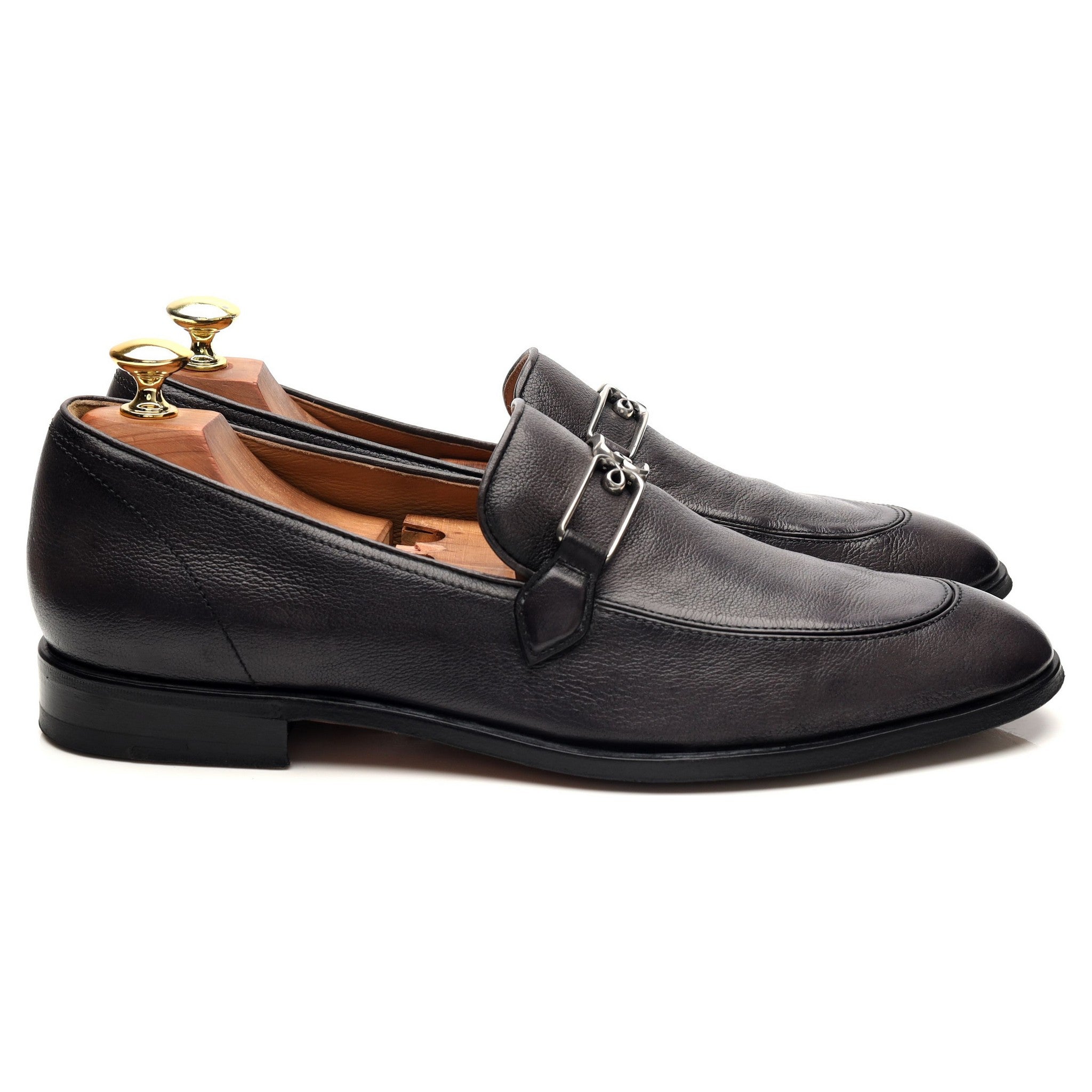 Berluti B Volute mocassins cuir gris UK 8 patiné