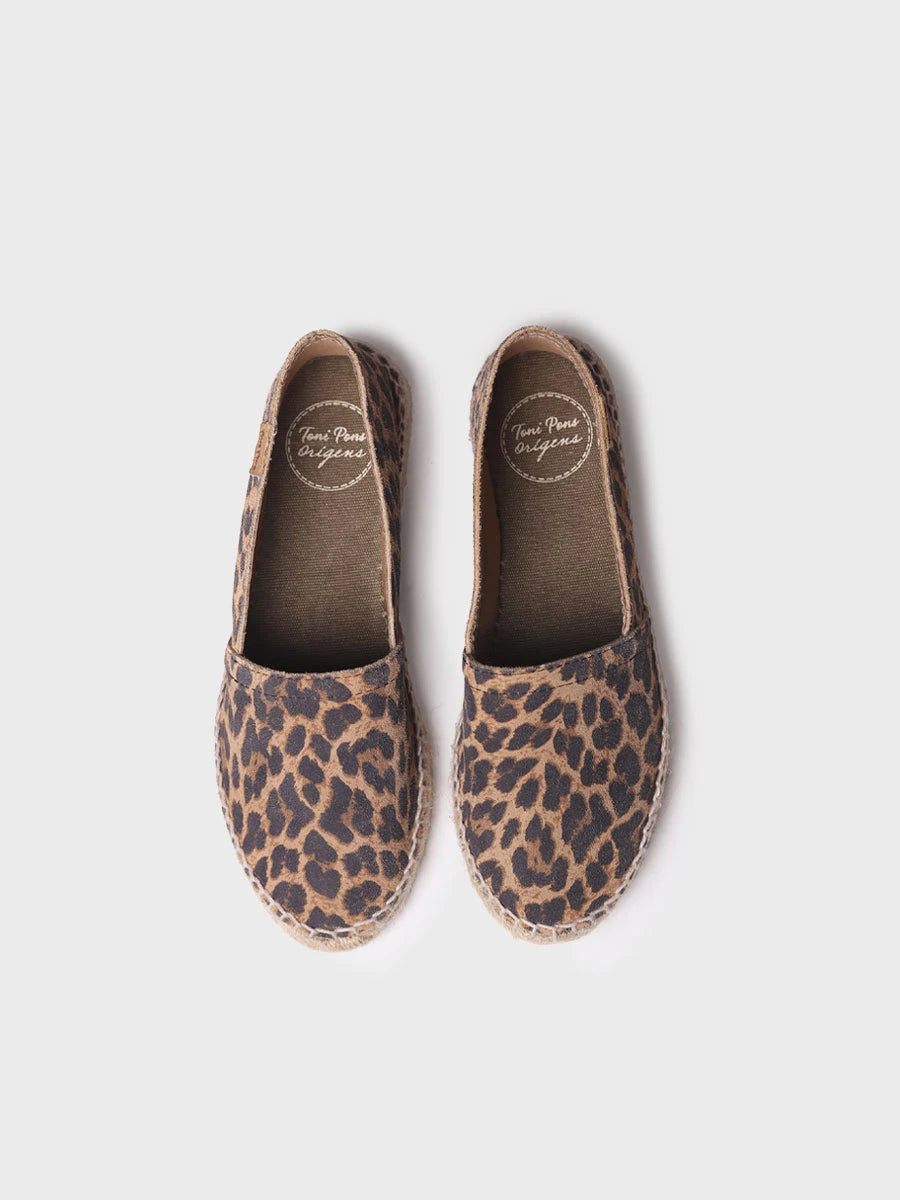 Toni Pons Rwanda espadrille plate léopard