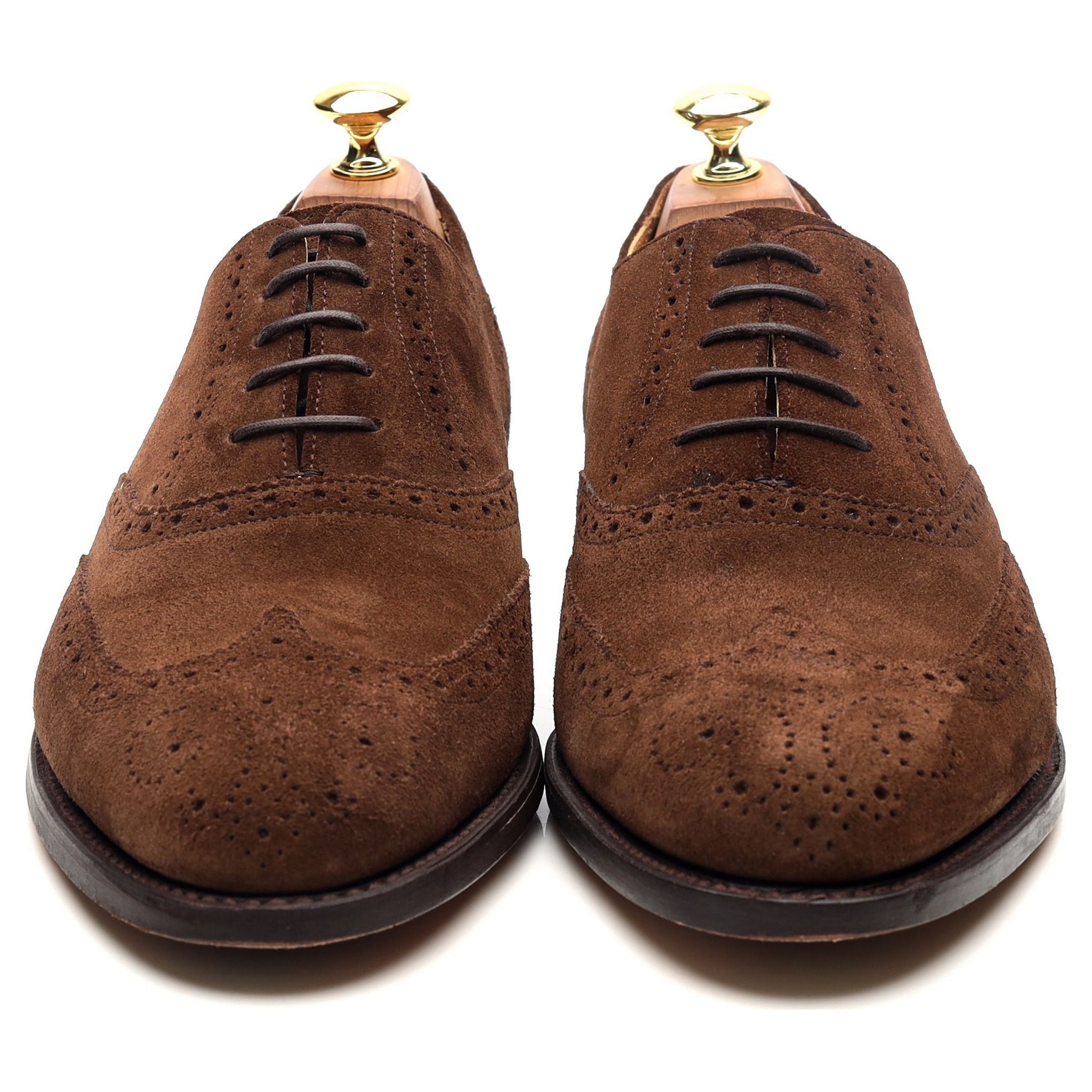 Barker Albert chaussures oxford daim marron UK 8
