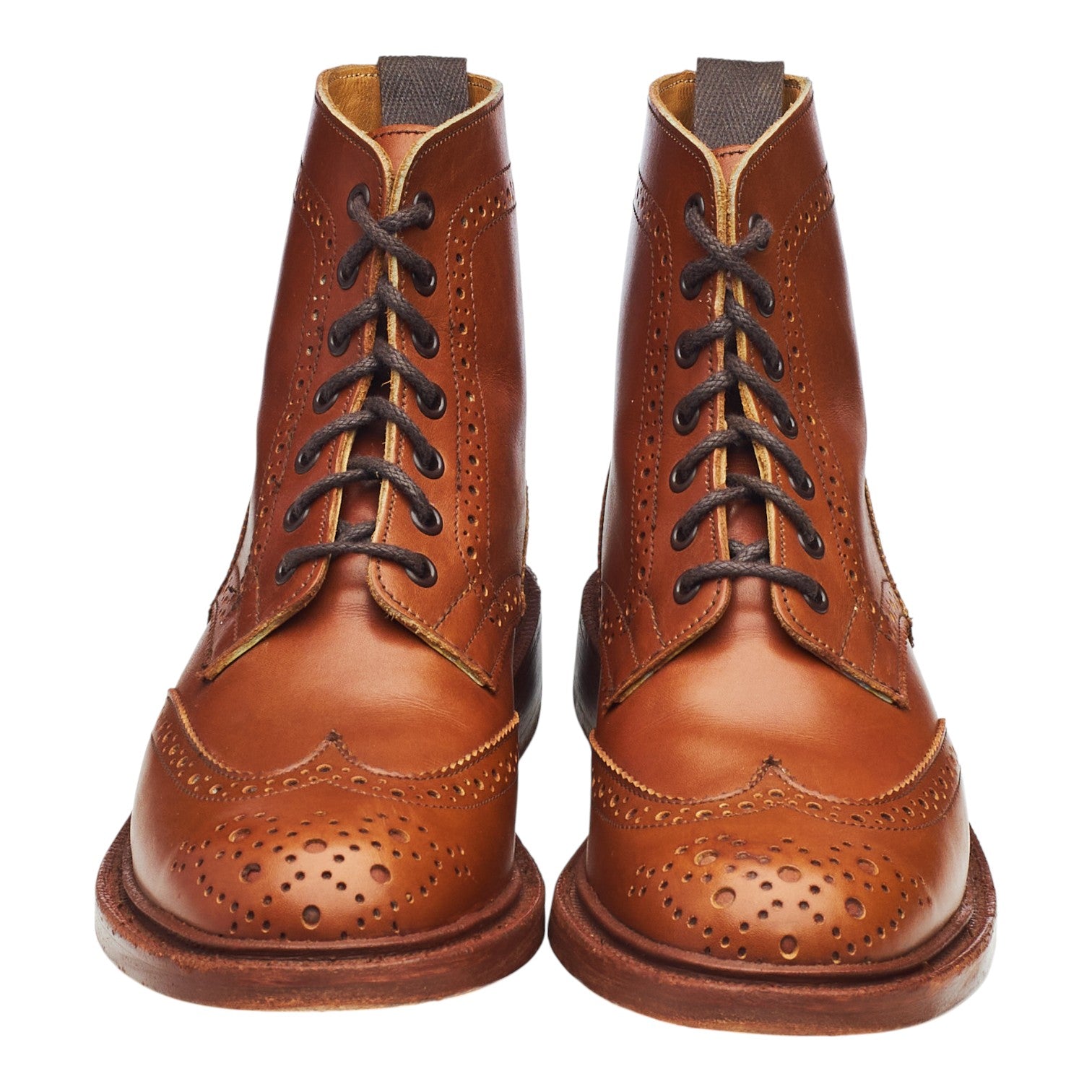 Tricker's Stephy bottines brogues cuir camel UK 4.5