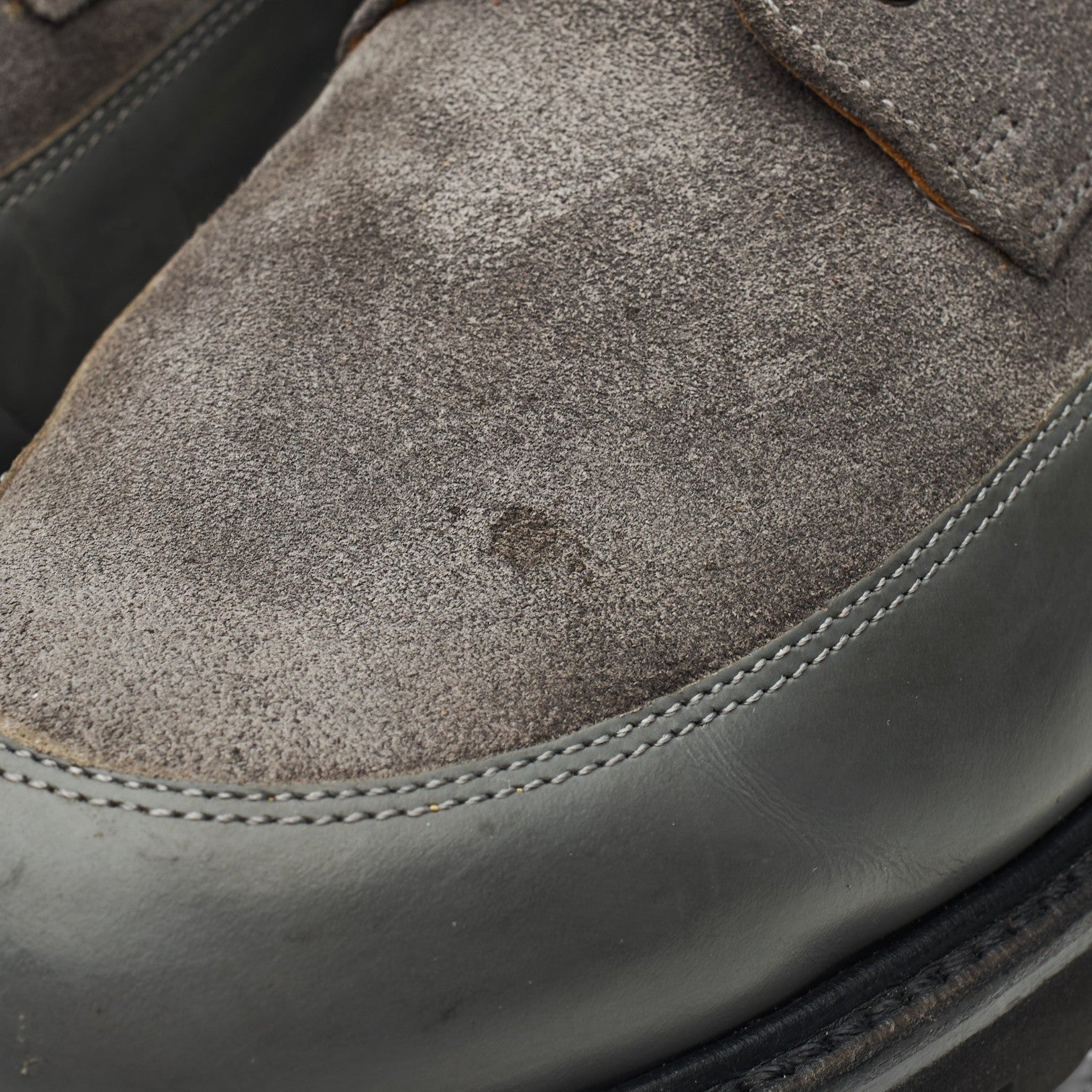 Grenson Anton boots derby suède gris UK 10