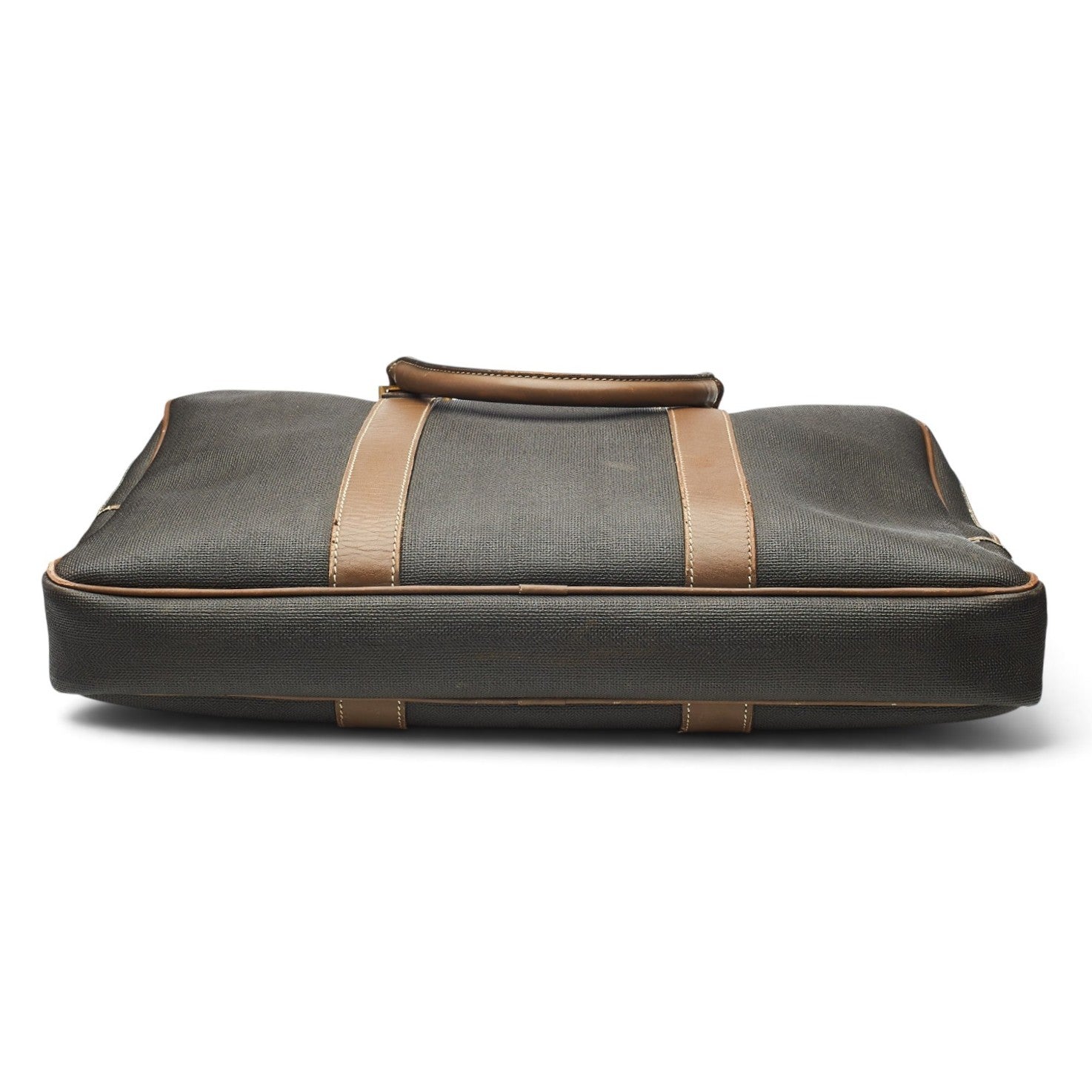Dunhill sacoche ordinateur toile cirée marron