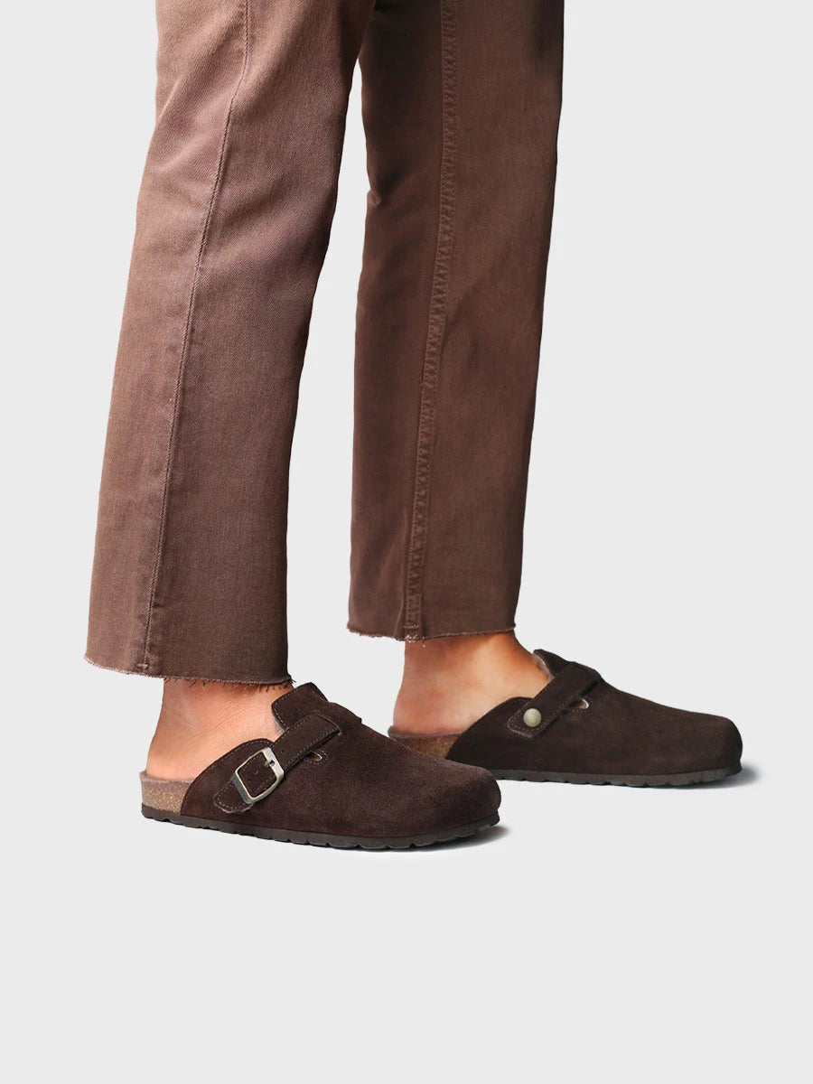Toni Pons Ginesta sabot femme suede fourrure 2,5 cm