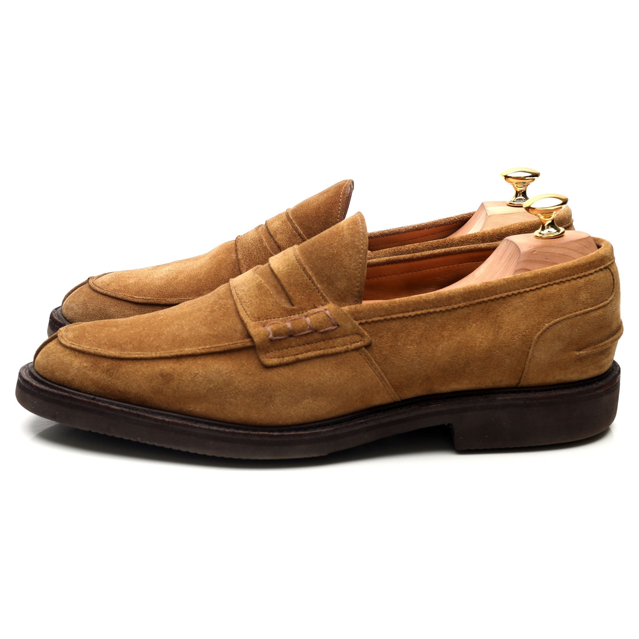 Tricker's James mocassins suède sable UK 11