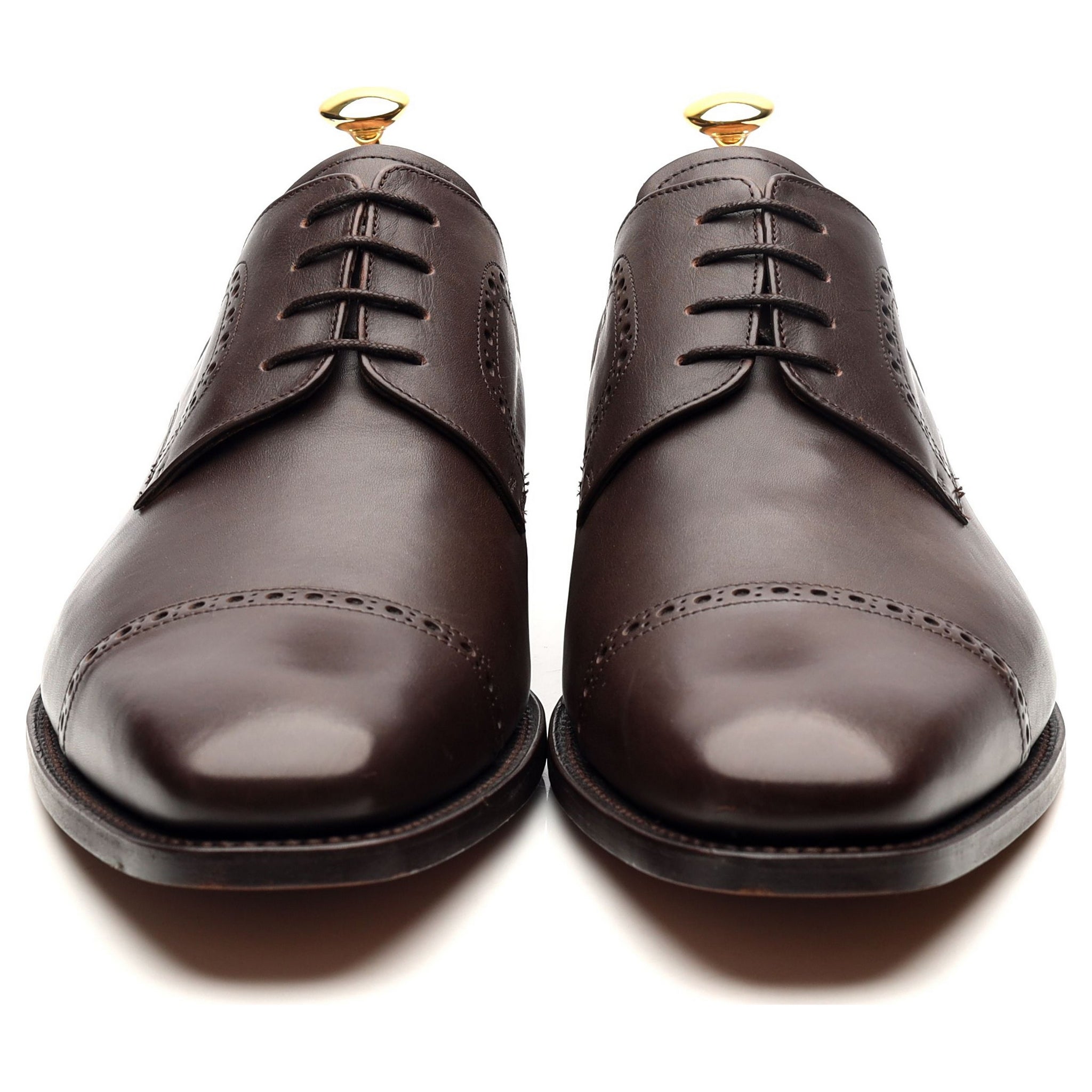 Barker Leo derby cuir marron 10 UK perforé