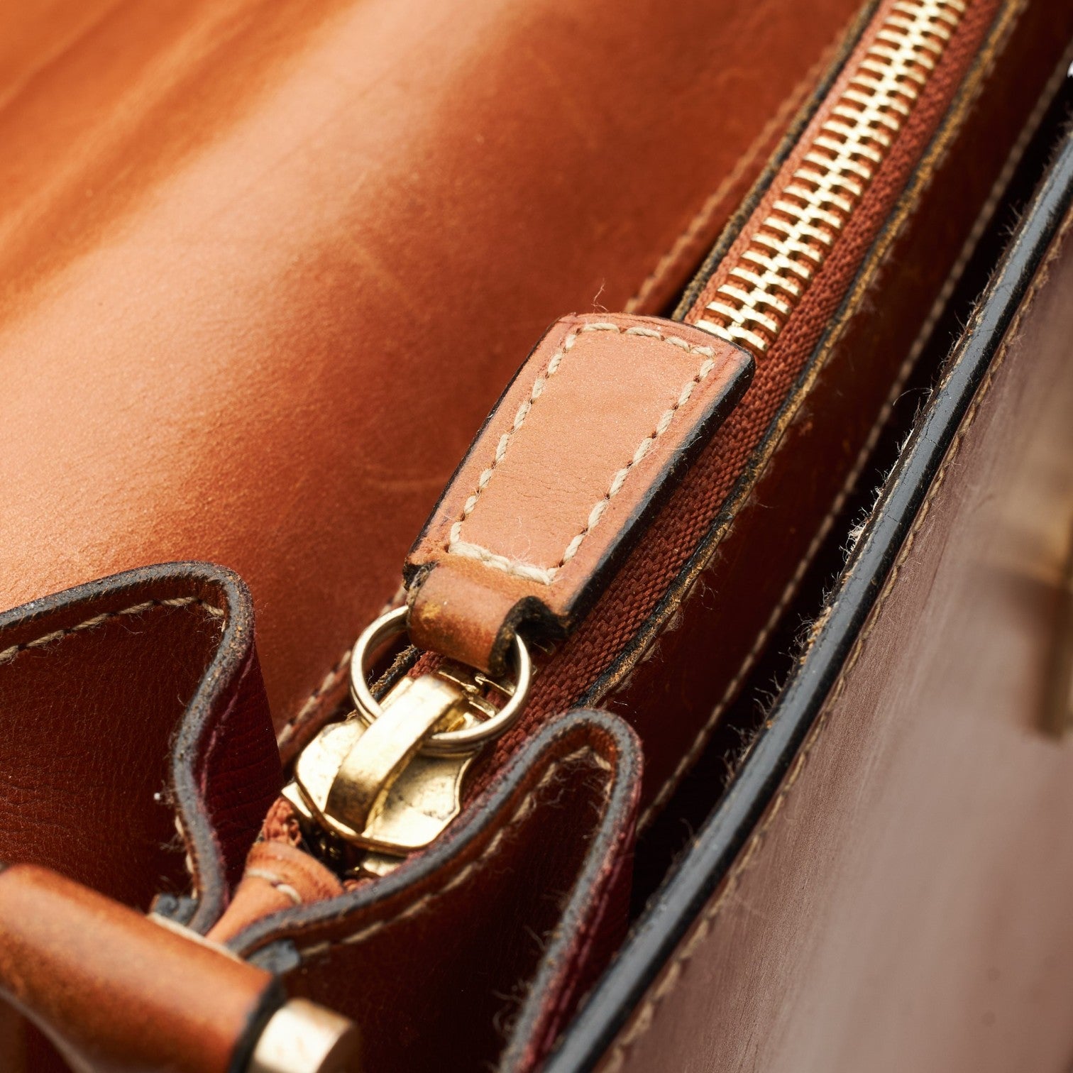 Dunhill Alfred serviette cuir marron 40 cm