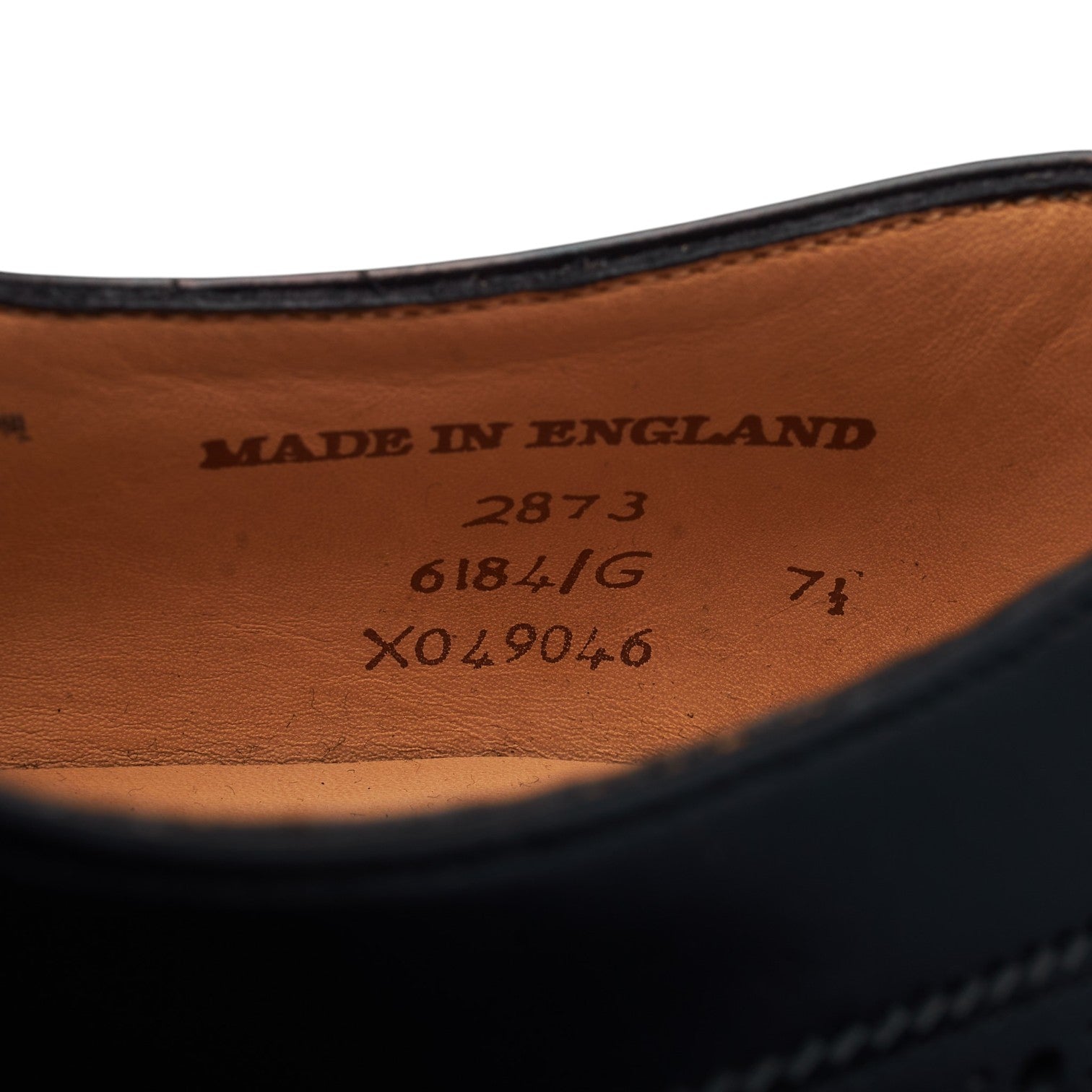 Cheaney 2873 richelieu cuir noir UK 7.5 large