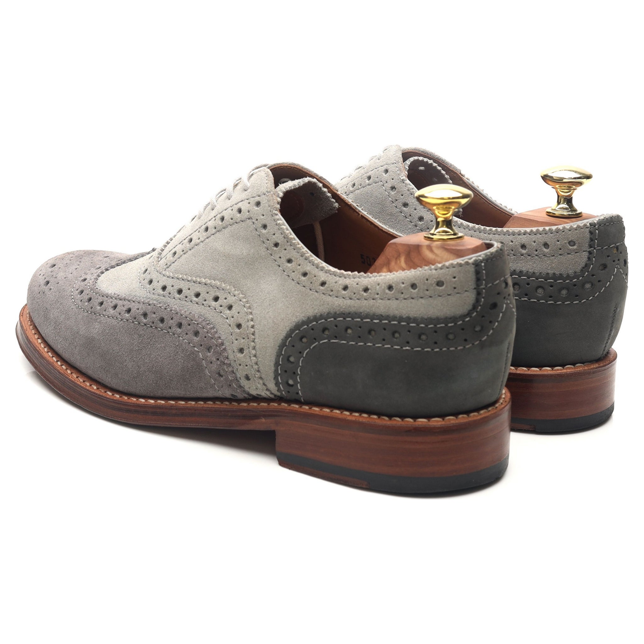 Grenson Stanley derbies suède gris UK 7