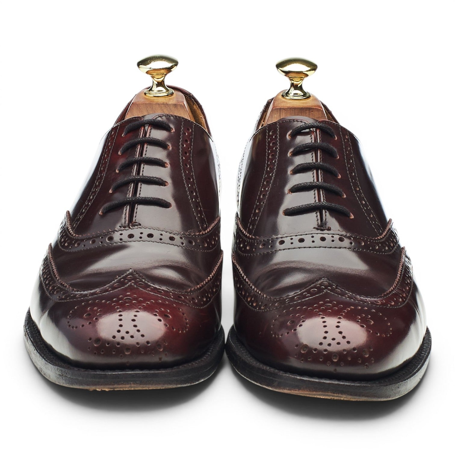 George Webb Oxford Brogue chaussures cuir bordeaux pointure UK 7