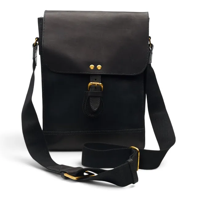 Tricker's sac messager cuir noir 20,5 cm