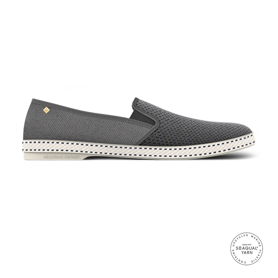 Rivieras Classic 2037 espadrille toile anthracite mesh