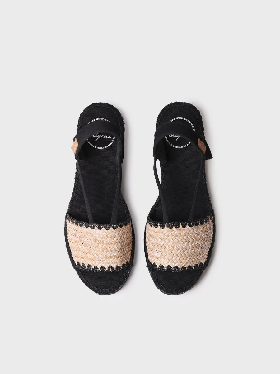 Toni Pons Selva-IP espadrille compensée noire 7 cm