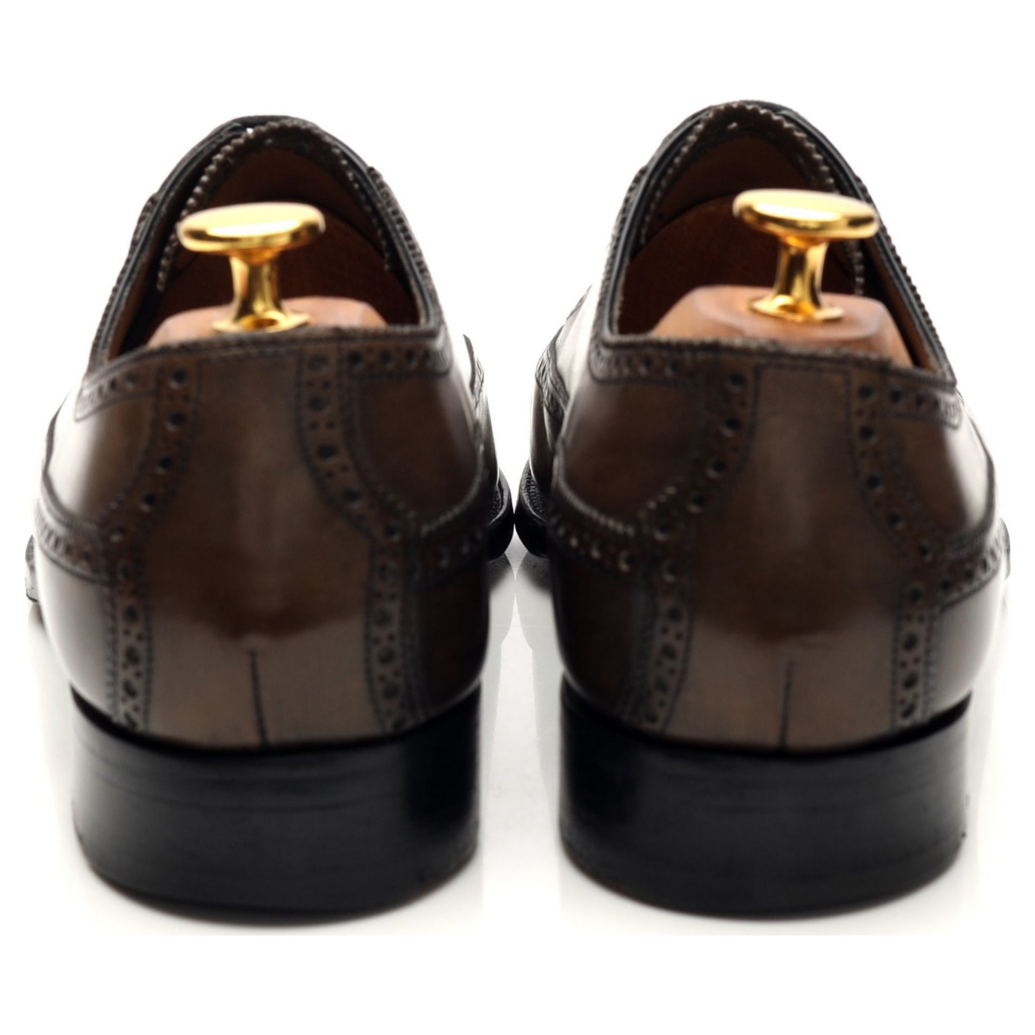 Edward Green Oakdale oxford brogues cuir gris UK 8