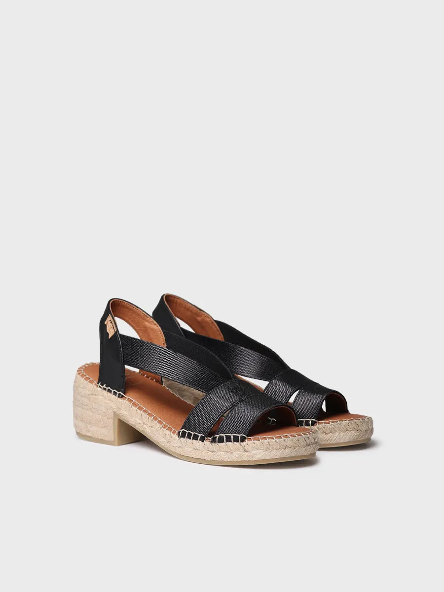 Toni Pons Dama espadrilles talon large noires