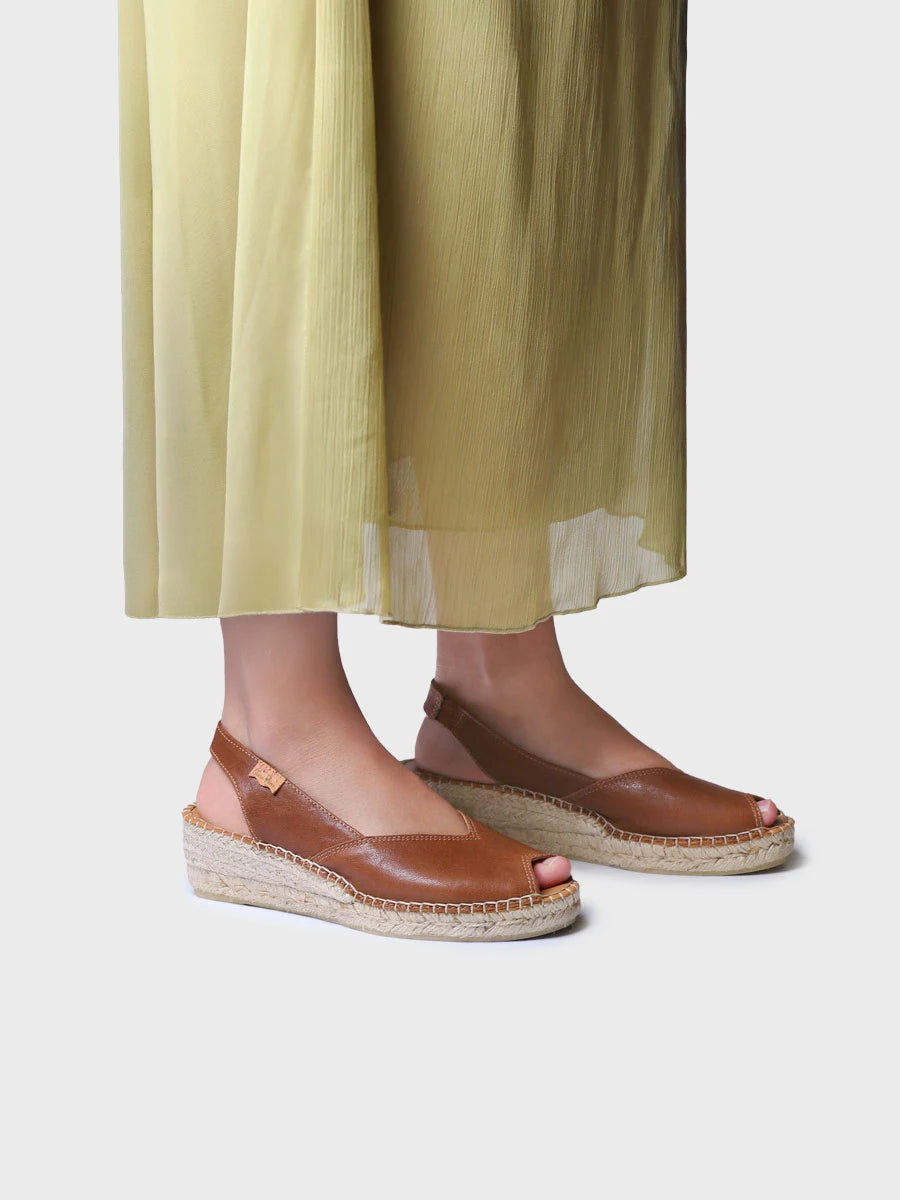 Toni Pons Bernia-P espadrilles cuir peep-toe confort