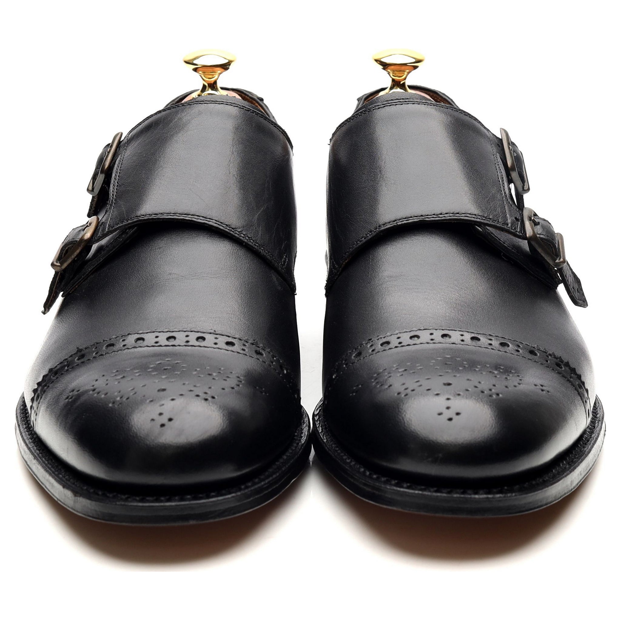 Grenson Ellery derbies double boucle cuir noir UK 9