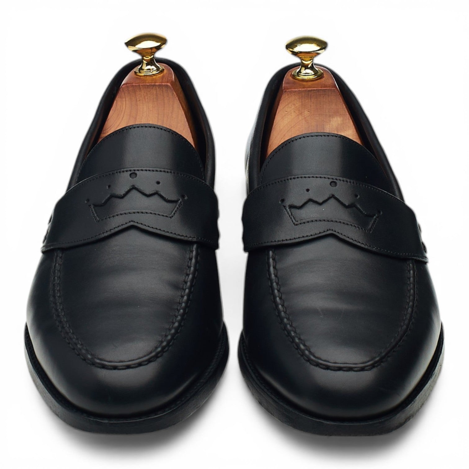 Barker Black Crown mocassins homme cuir noir UK 8.5