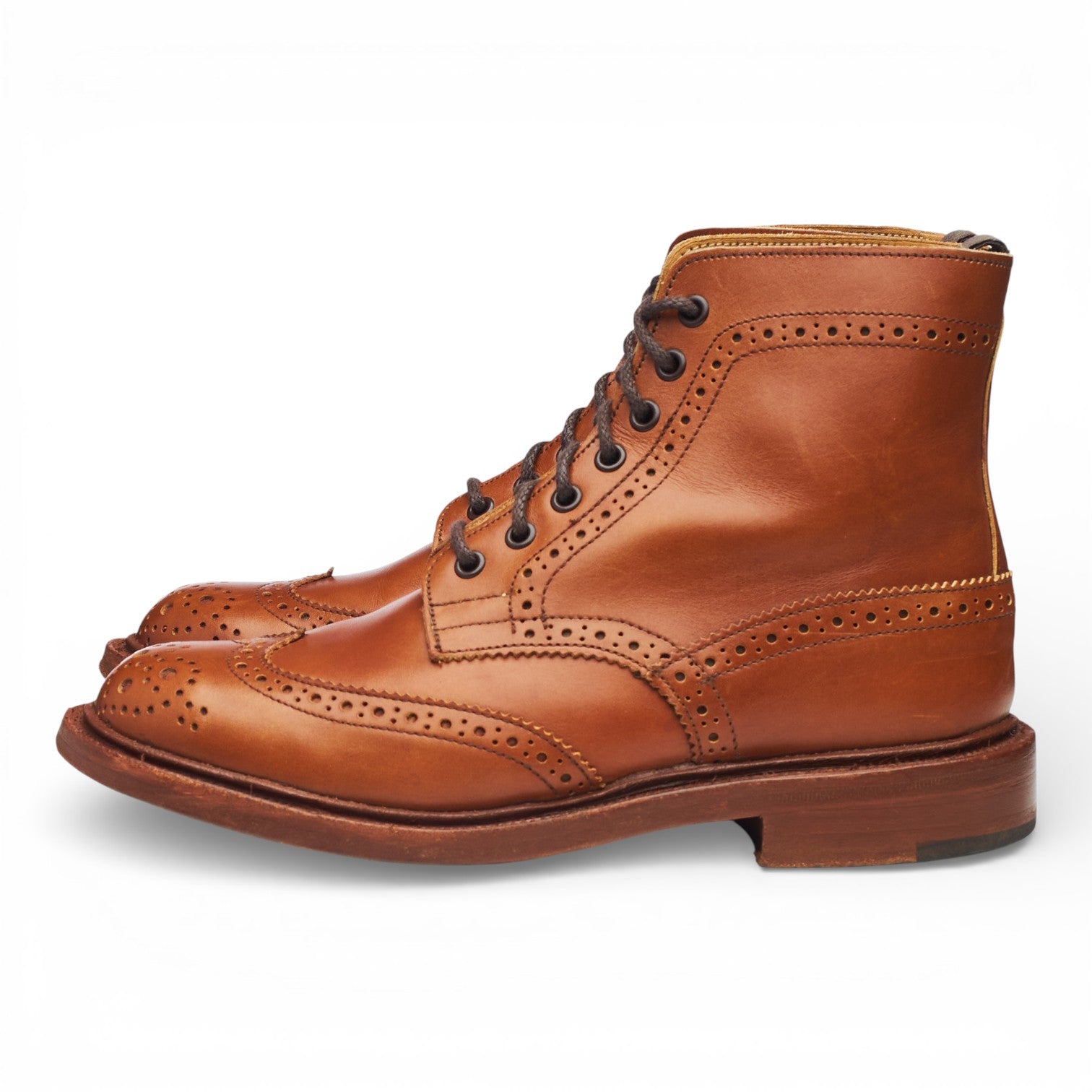 Tricker's Stephy bottines brogues cuir camel UK 4.5