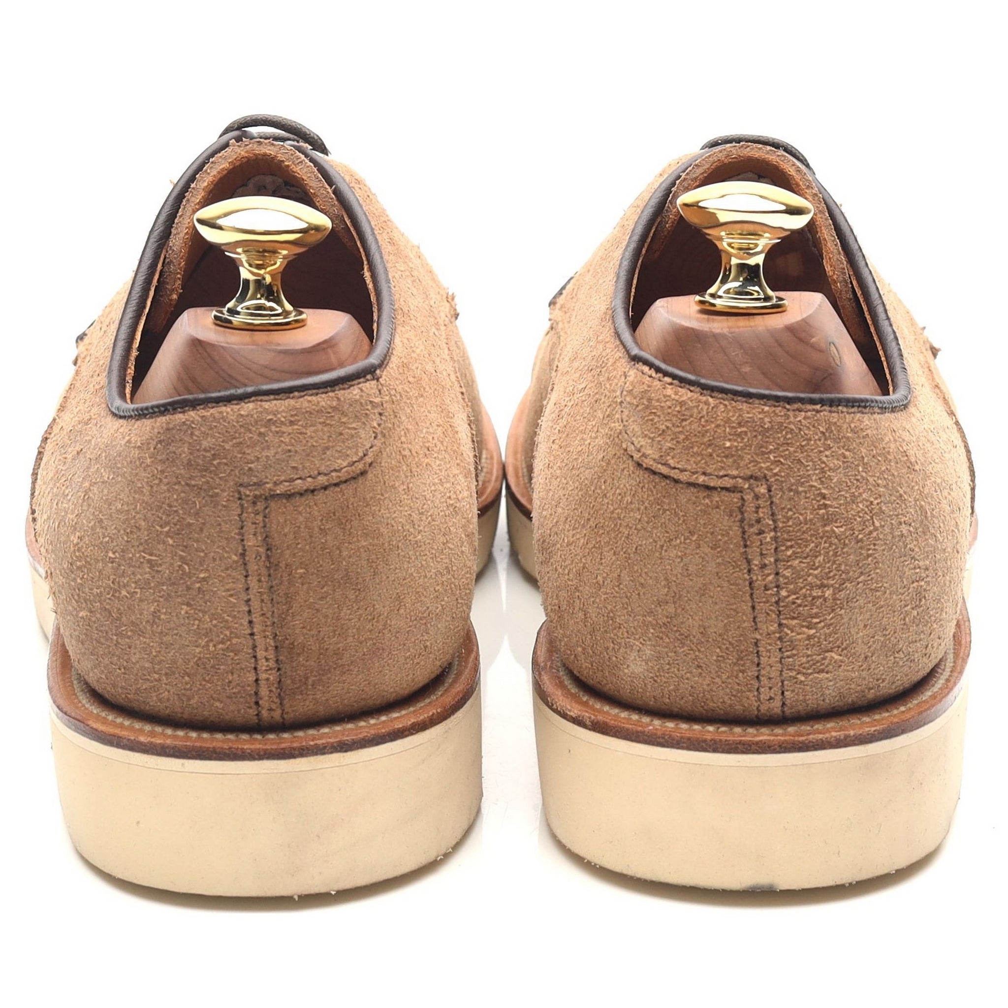 Viberg derby suède beige semelle gomme UK 7