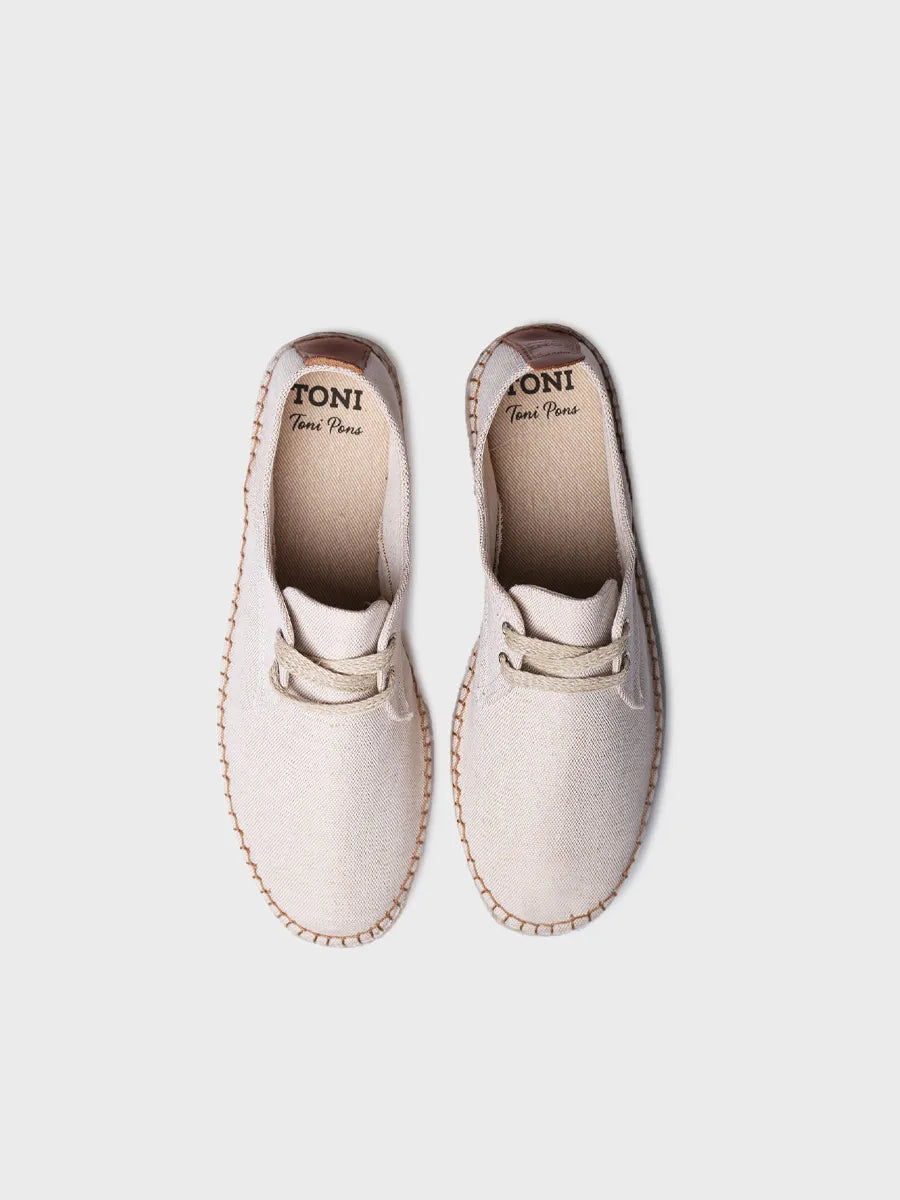 Toni Pons Dixon espadrille homme écru coton et jute
