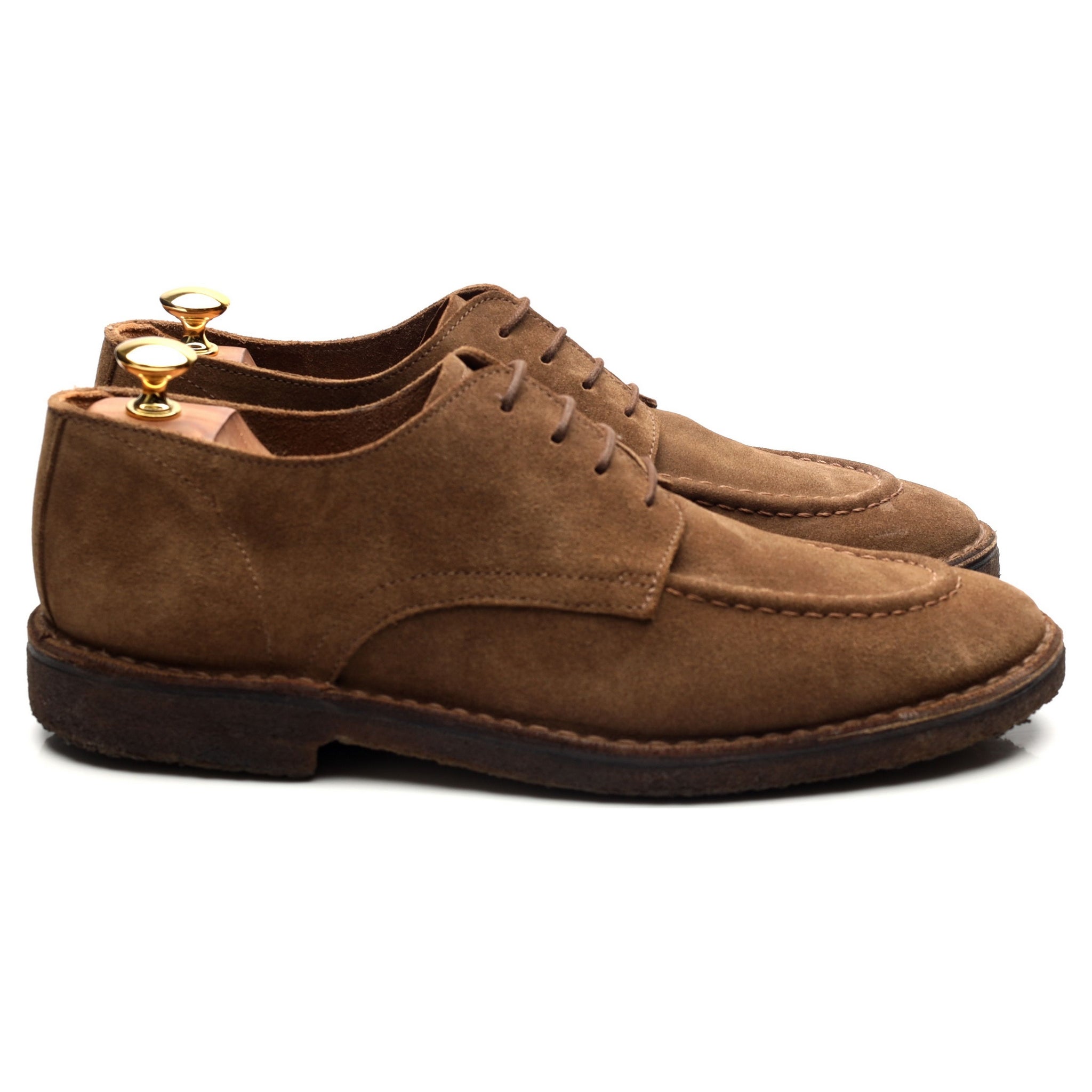 Drake's derby daim marron semelle crêpe UK 10.5