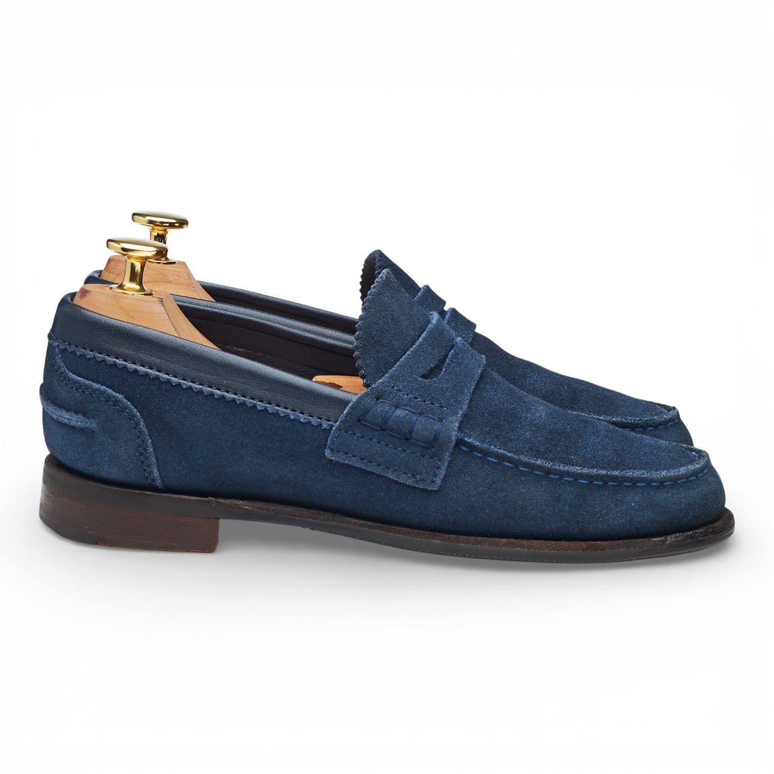 Cheaney Prudence mocassins daim bleu pointure UK 3