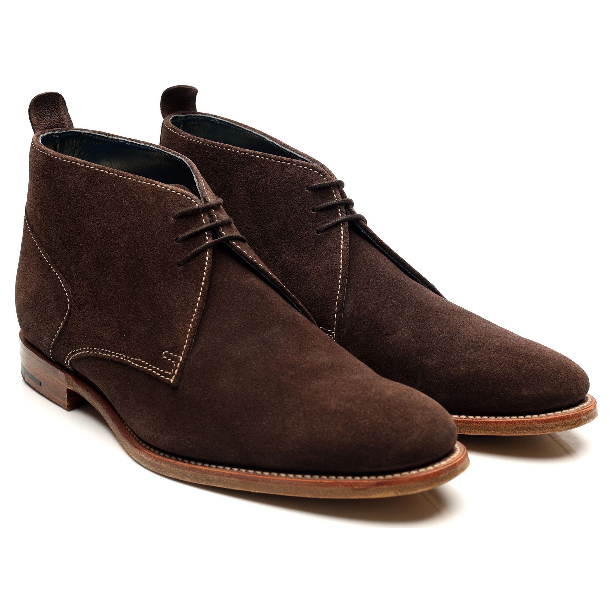 Barker Lucius bottines chukka marron foncé UK 8.5 daim