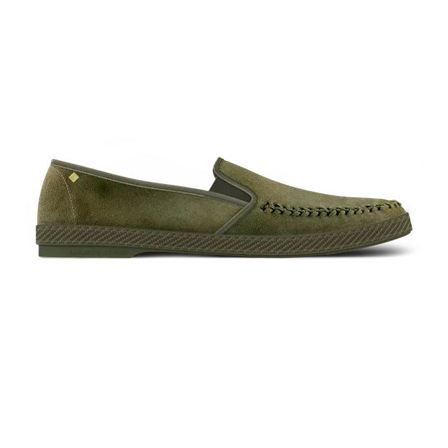 Rivieras Classic Suede Tressé Kaki espadrilles cuir kaki