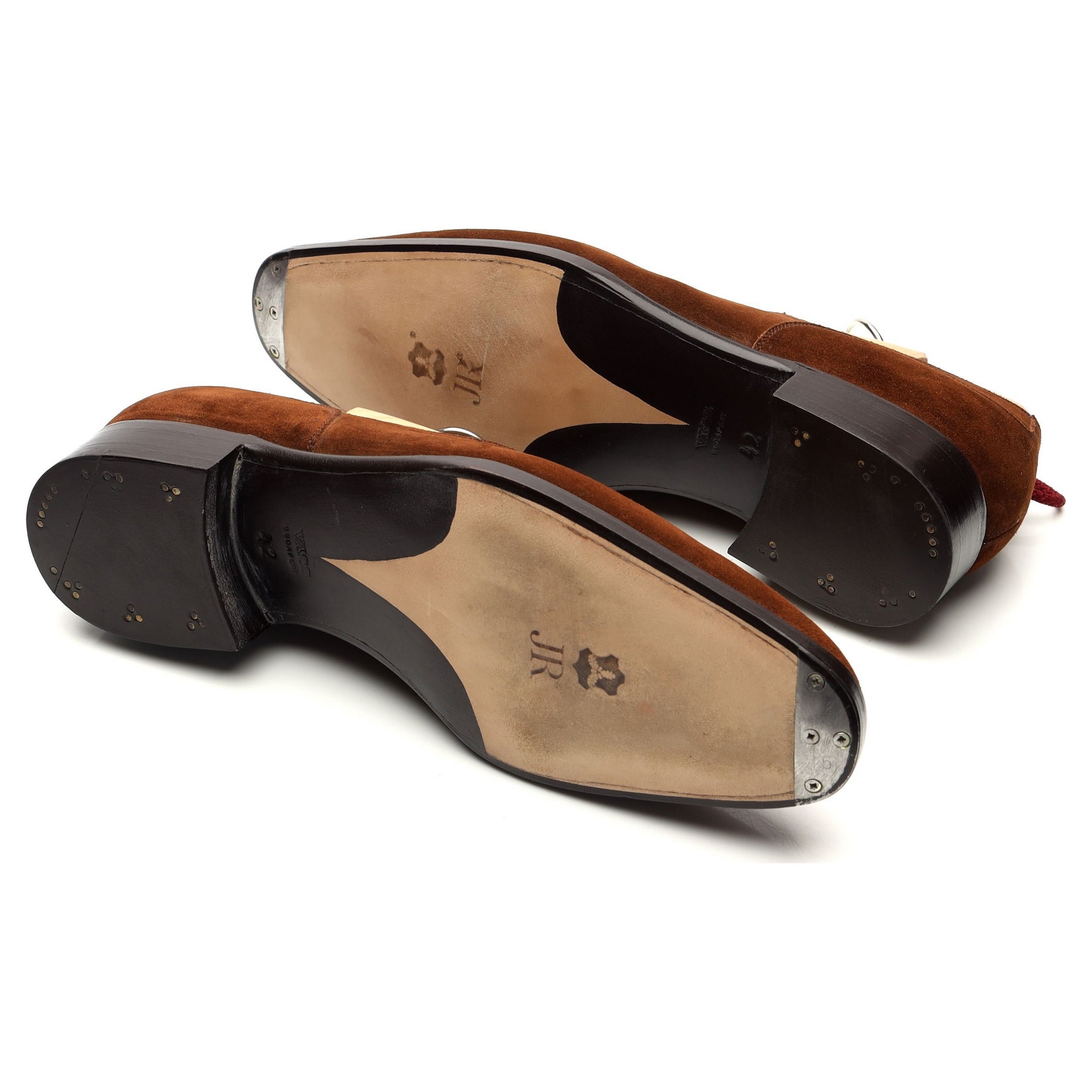 Vass Kaan derbies daim marron autruche UK 8