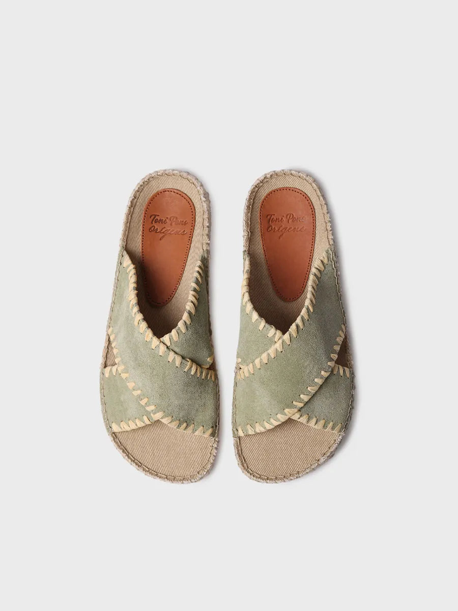 Toni Pons Bali-SD Sandale Plate Femme Cuir Suède