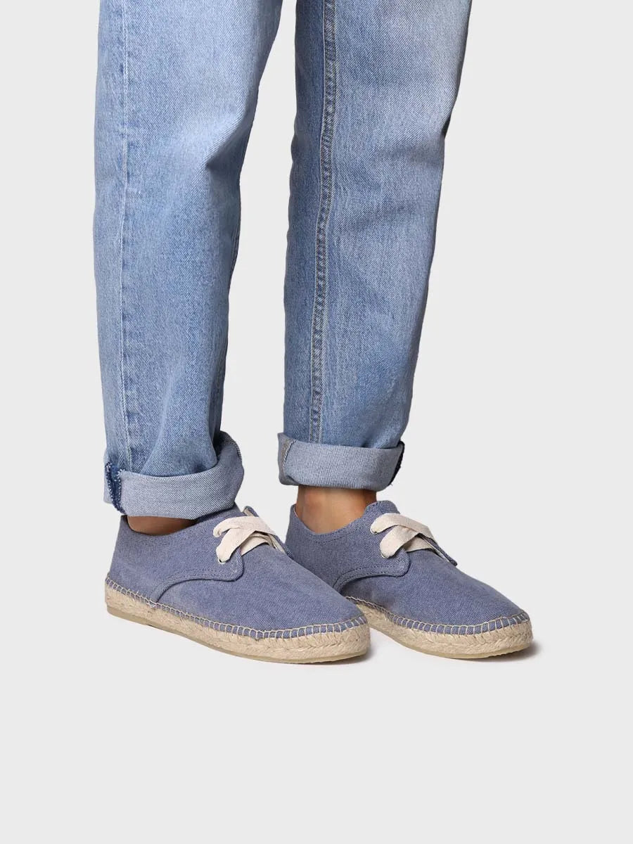 Toni Pons Abril espadrilles lacets coton bleu jean