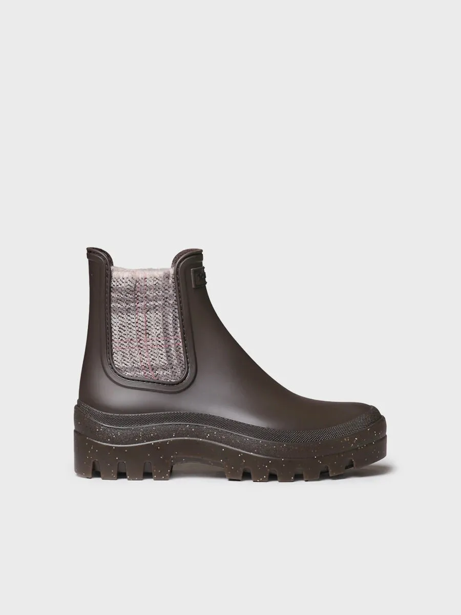 TONI PONS CHARLOTTE bottine pluie caoutchouc tweed